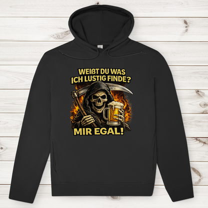 Herren Premium Bio Hoodie Skelett mit Bier