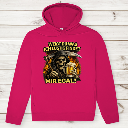 Herren Premium Bio Hoodie Skelett mit Bier