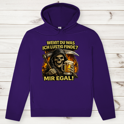 Herren Premium Bio Hoodie Skelett mit Bier