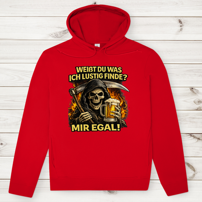 Herren Premium Bio Hoodie Skelett mit Bier