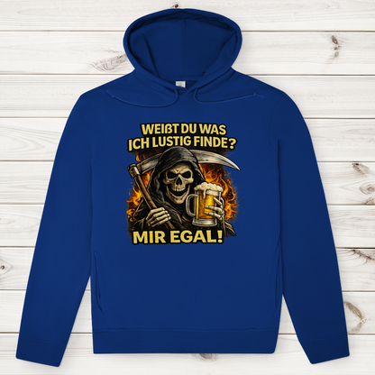 Herren Premium Bio Hoodie Skelett mit Bier