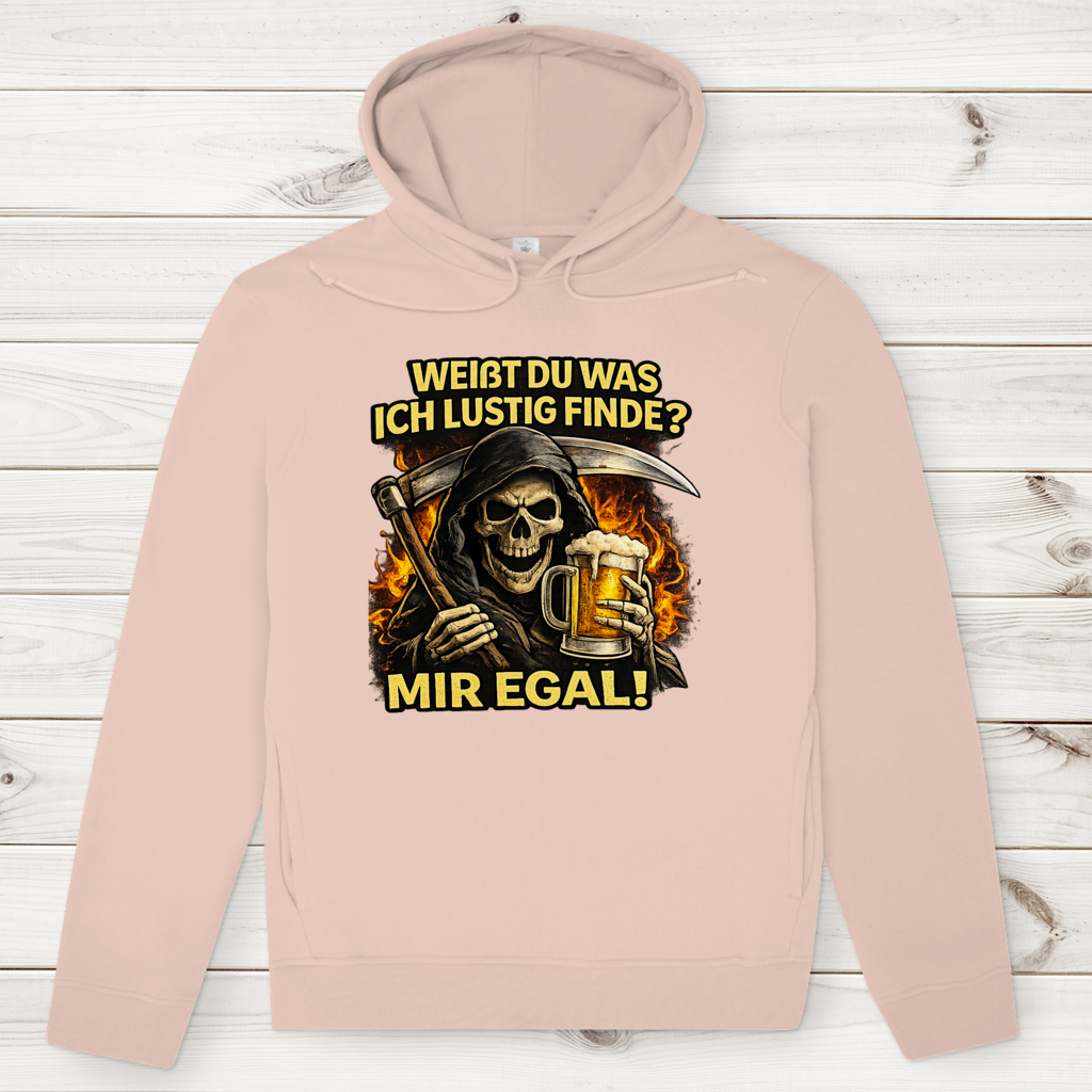 Herren Premium Bio Hoodie Skelett mit Bier