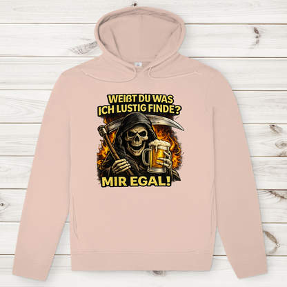 Herren Premium Bio Hoodie Skelett mit Bier