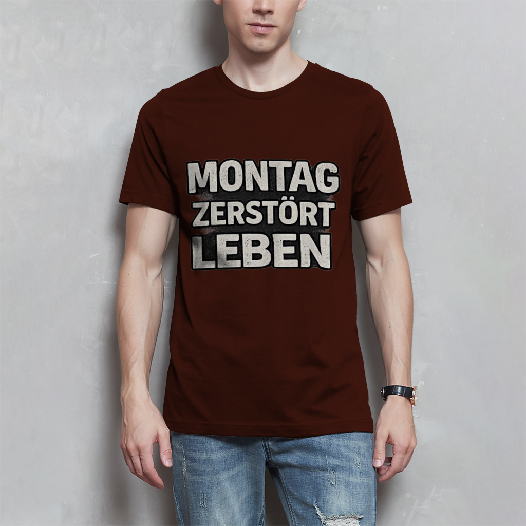 Herren T-Shirt Montag zerstört Leben