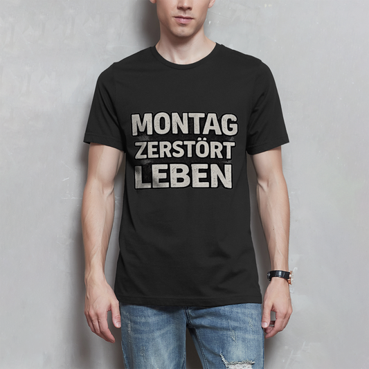Herren T-Shirt Montag zerstört Leben