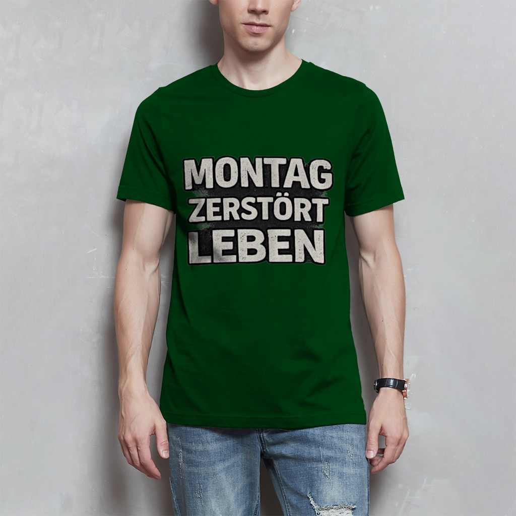 Herren T-Shirt Montag zerstört Leben