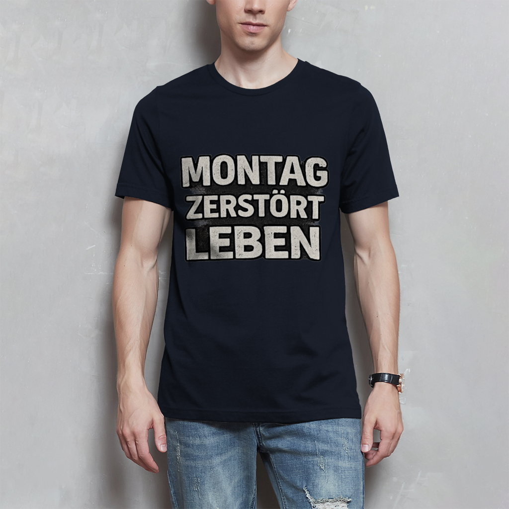 Herren T-Shirt Montag zerstört Leben