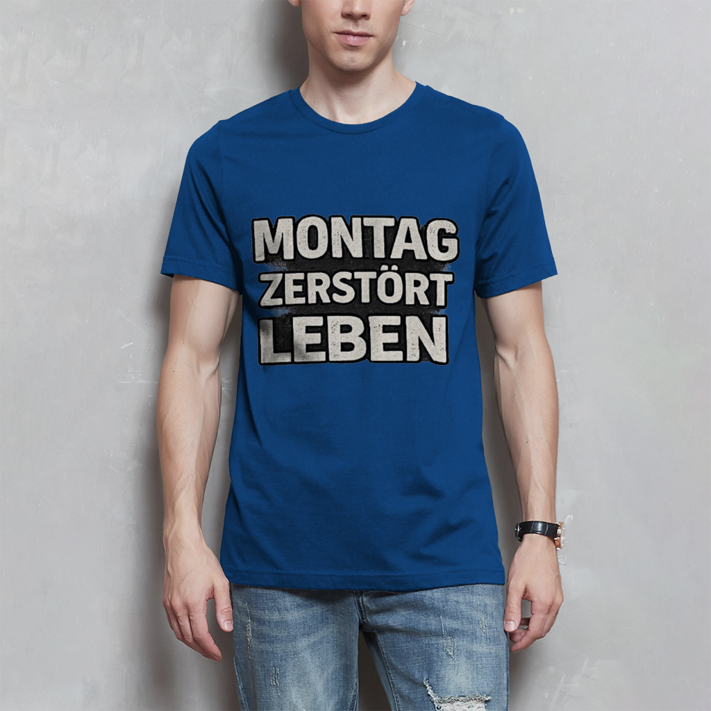 Herren T-Shirt Montag zerstört Leben