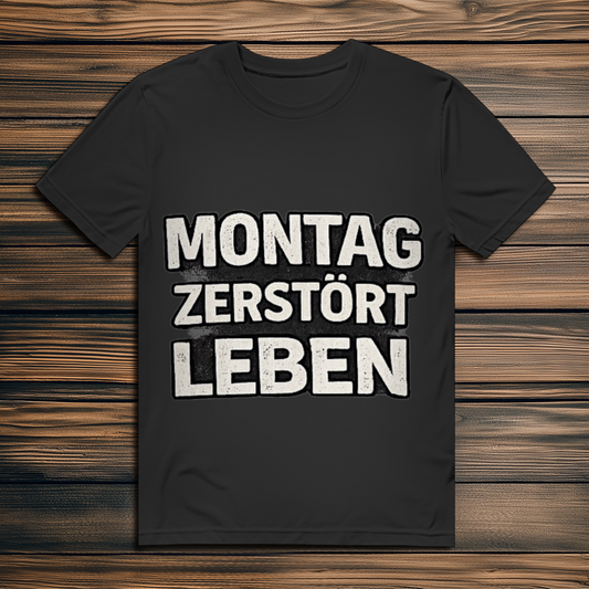 Herren Premium Bio T-Shirt Montag zerstört Leben