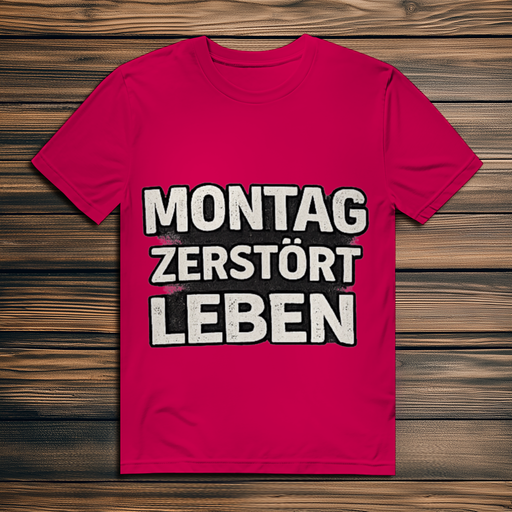 Herren Premium Bio T-Shirt Montag zerstört Leben
