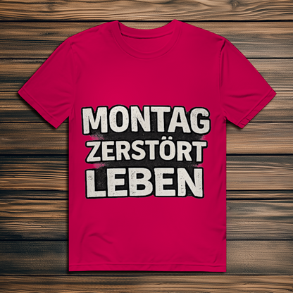 Herren Premium Bio T-Shirt Montag zerstört Leben