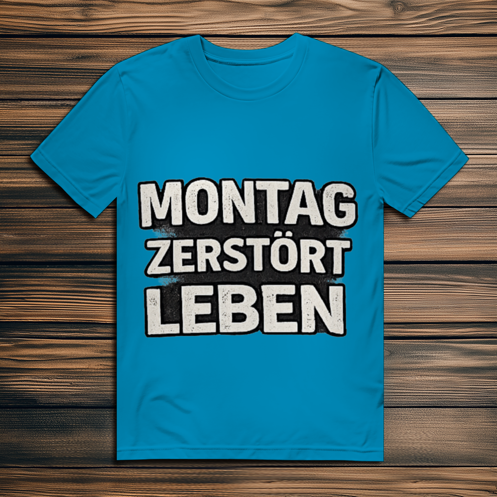 Herren Premium Bio T-Shirt Montag zerstört Leben