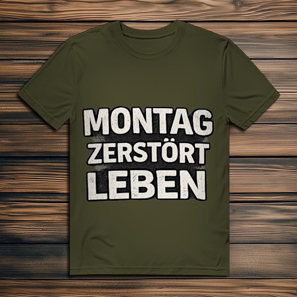 Herren Premium Bio T-Shirt Montag zerstört Leben