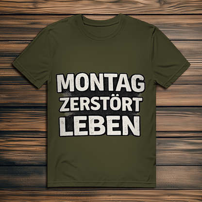 Herren Premium Bio T-Shirt Montag zerstört Leben