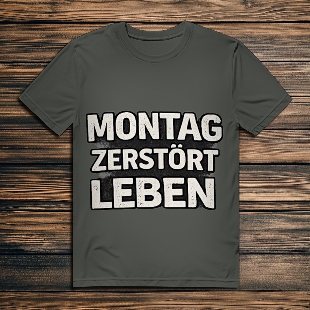 Herren Premium Bio T-Shirt Montag zerstört Leben