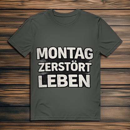 Herren Premium Bio T-Shirt Montag zerstört Leben
