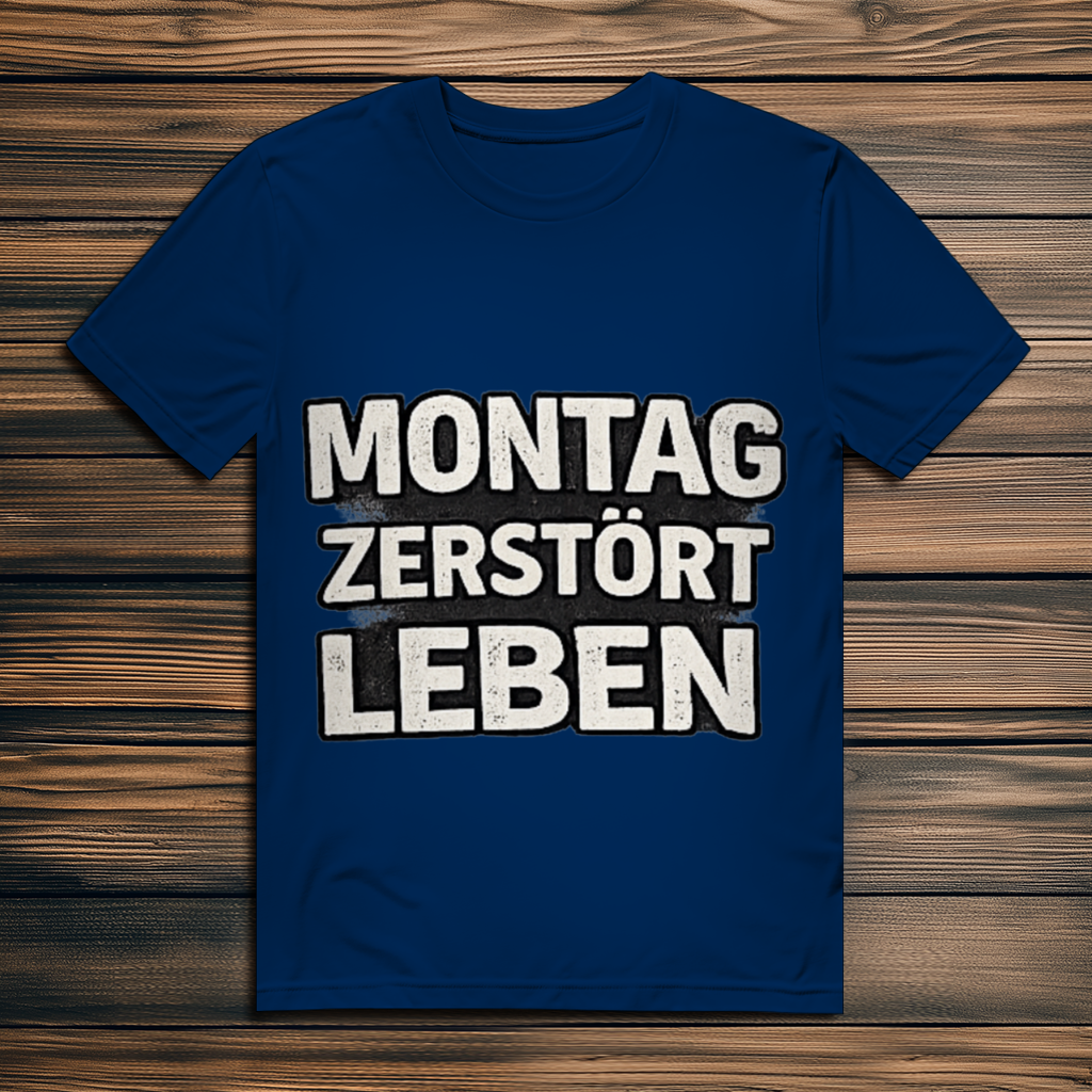 Herren Premium Bio T-Shirt Montag zerstört Leben