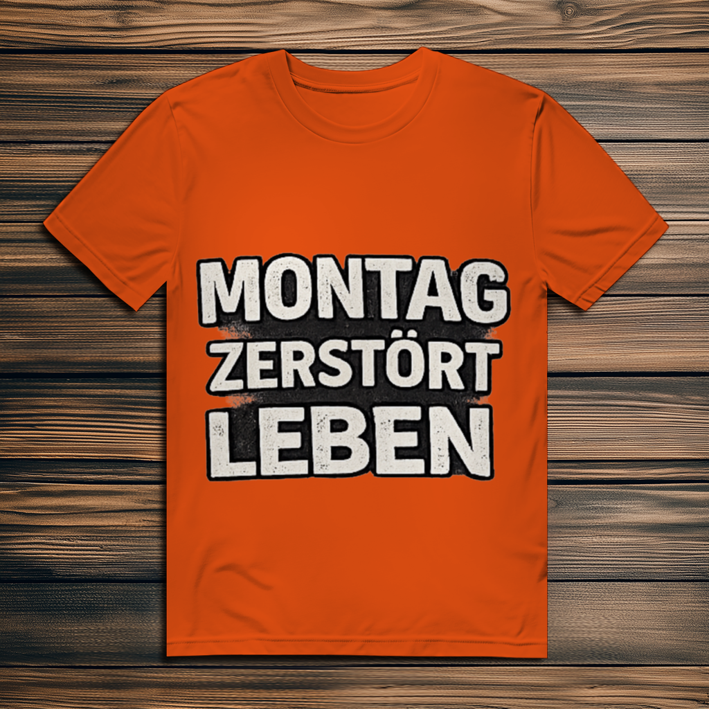 Herren Premium Bio T-Shirt Montag zerstört Leben