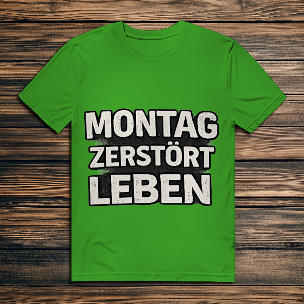 Herren Premium Bio T-Shirt Montag zerstört Leben