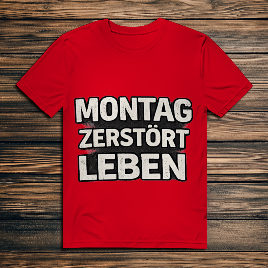 Herren Premium Bio T-Shirt Montag zerstört Leben