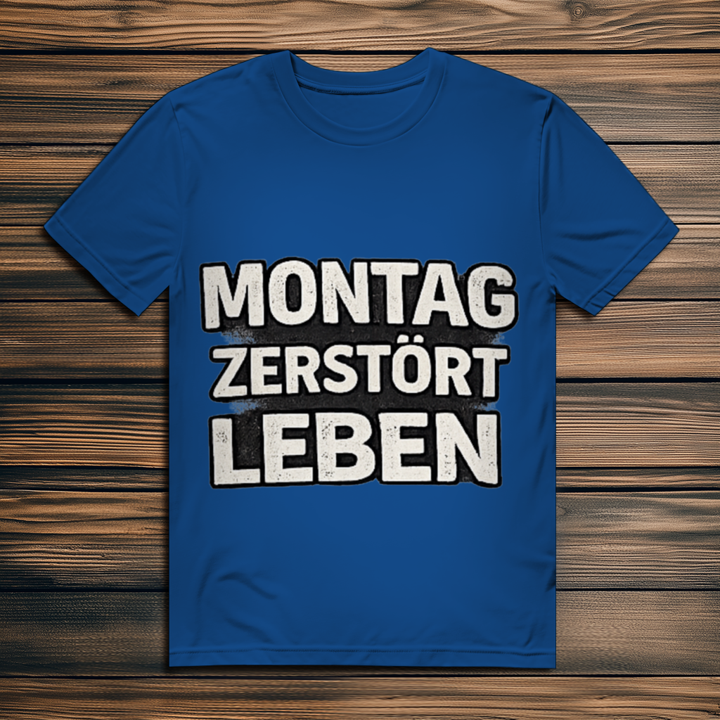 Herren Premium Bio T-Shirt Montag zerstört Leben