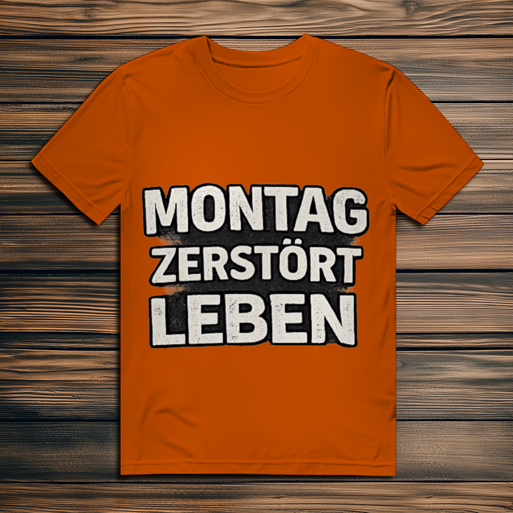 Herren Premium Bio T-Shirt Montag zerstört Leben