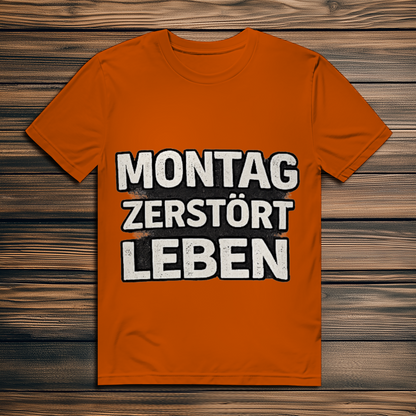 Herren Premium Bio T-Shirt Montag zerstört Leben