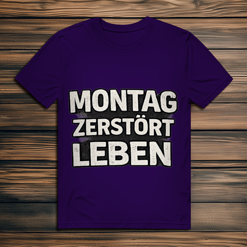 Herren Premium Bio T-Shirt Montag zerstört Leben