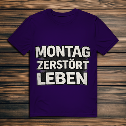 Herren Premium Bio T-Shirt Montag zerstört Leben