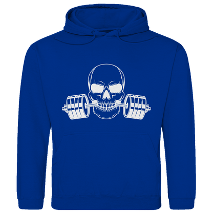 Herren Hoodie Fitness Totenkopf schwarz