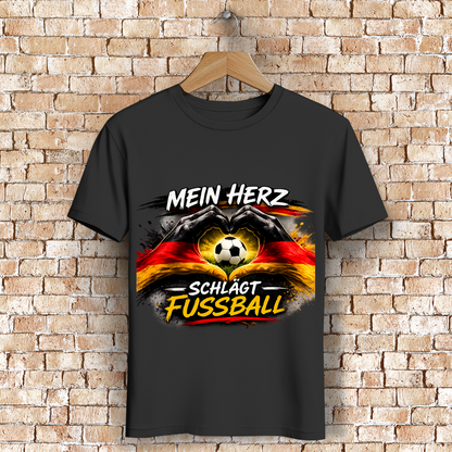 Herren Premium Bio T-Shirt Mein Herz schlägt Fußball