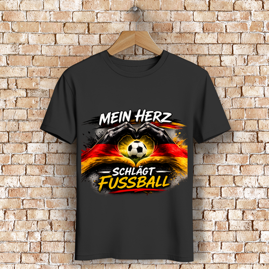 Herren Premium Bio T-Shirt Mein Herz schlägt Fußball