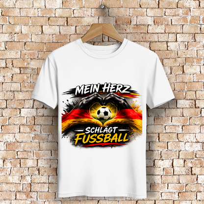Herren Premium Bio T-Shirt Mein Herz schlägt Fußball