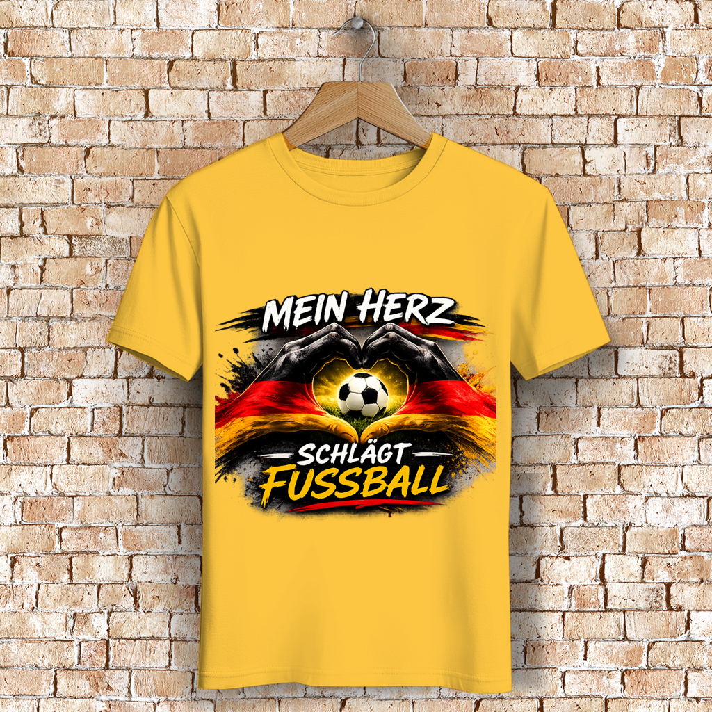 Herren Premium Bio T-Shirt Mein Herz schlägt Fußball