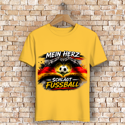 Herren Premium Bio T-Shirt Mein Herz schlägt Fußball