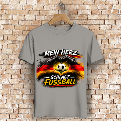 Herren Premium Bio T-Shirt Mein Herz schlägt Fußball
