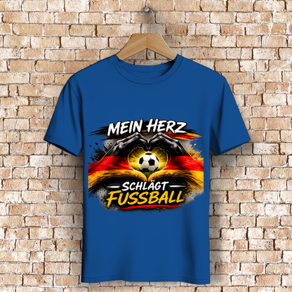 Herren Premium Bio T-Shirt Mein Herz schlägt Fußball