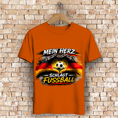 Herren Premium Bio T-Shirt Mein Herz schlägt Fußball