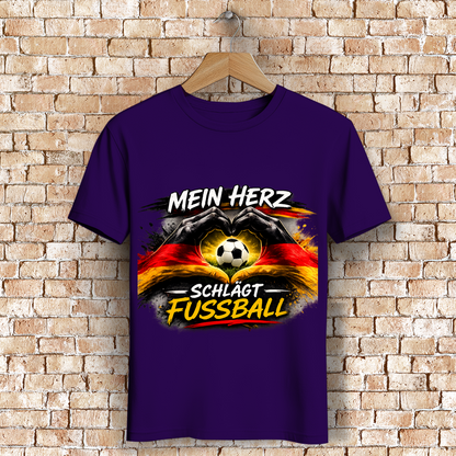 Herren Premium Bio T-Shirt Mein Herz schlägt Fußball