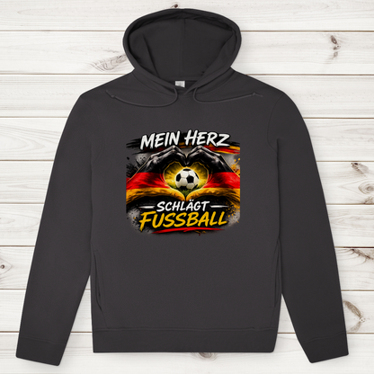 Herren Premium Bio Hoodie Mein Herz schlägt Fußball