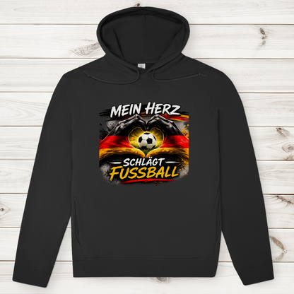 Herren Premium Bio Hoodie Mein Herz schlägt Fußball