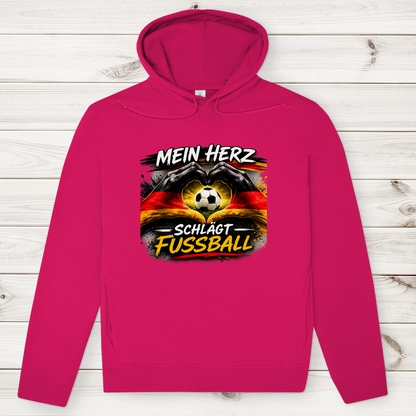 Herren Premium Bio Hoodie Mein Herz schlägt Fußball
