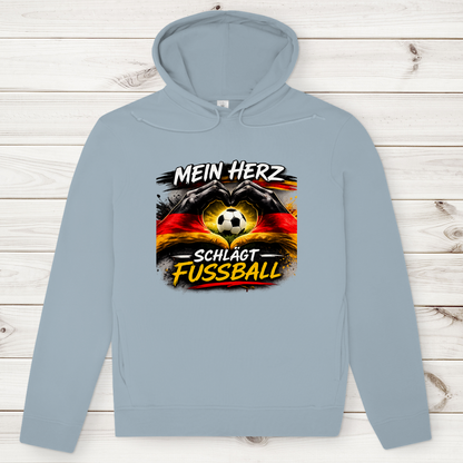Herren Premium Bio Hoodie Mein Herz schlägt Fußball