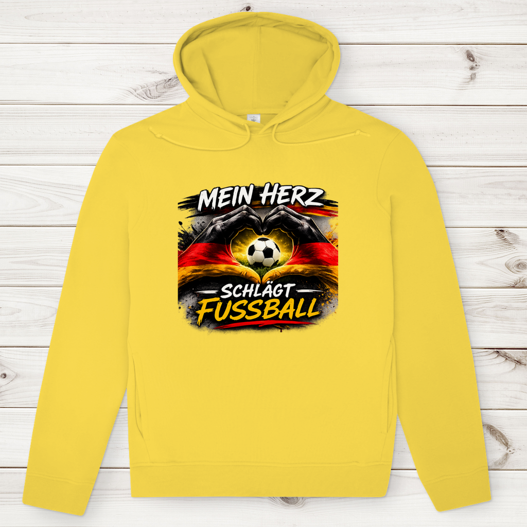 Herren Premium Bio Hoodie Mein Herz schlägt Fußball