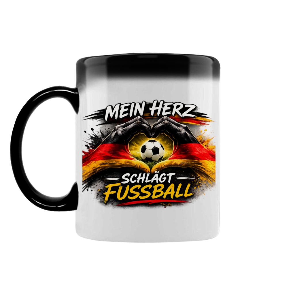 Zaubertasse Mein Herz schlägt Fußball