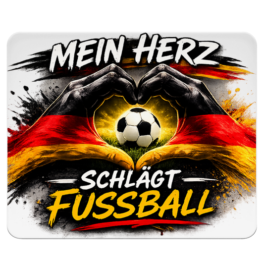 Mousepad Mein Herz schlägt Fußball