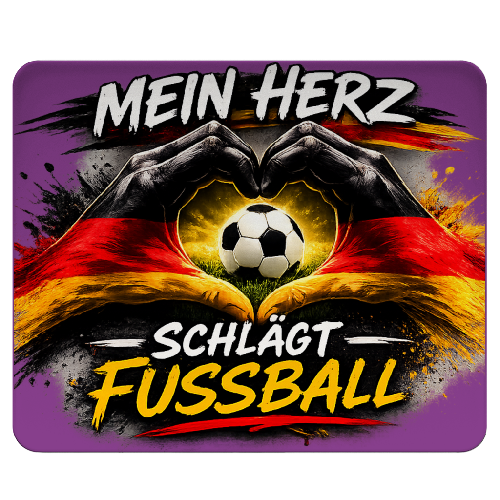 Mousepad Mein Herz schlägt Fußball