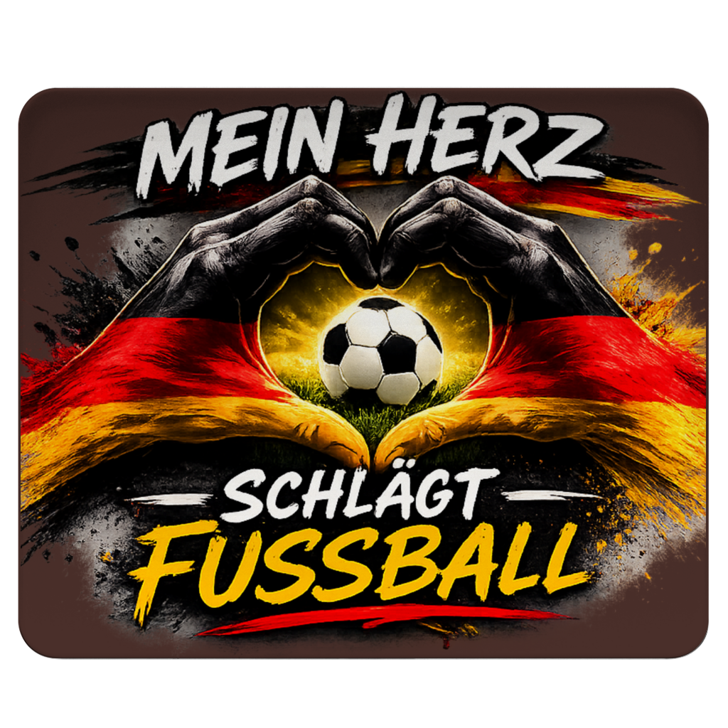 Mousepad Mein Herz schlägt Fußball
