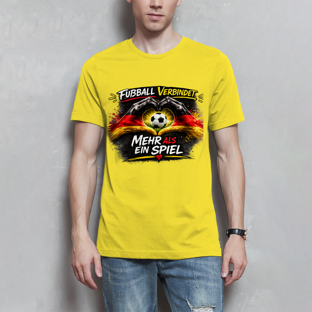 Herren T-Shirt Fußball verbindet