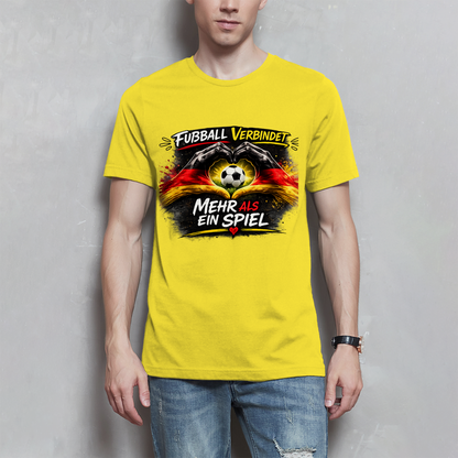 Herren T-Shirt Fußball verbindet